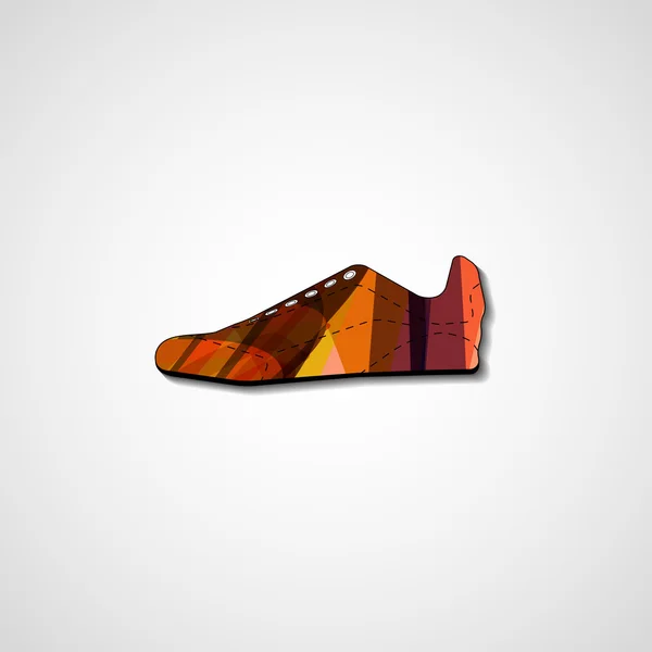 Ilustración abstracta en zapatillas de deporte — Vector de stock