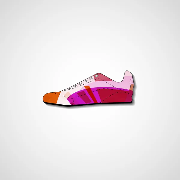 Ilustrasi abstrak pada sepatu olahraga - Stok Vektor