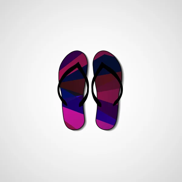 Abstrakta illustrationen på flip flops — Stock vektor