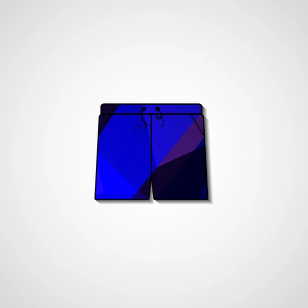 Ilustración abstracta en pantalones cortos — Vector de stock