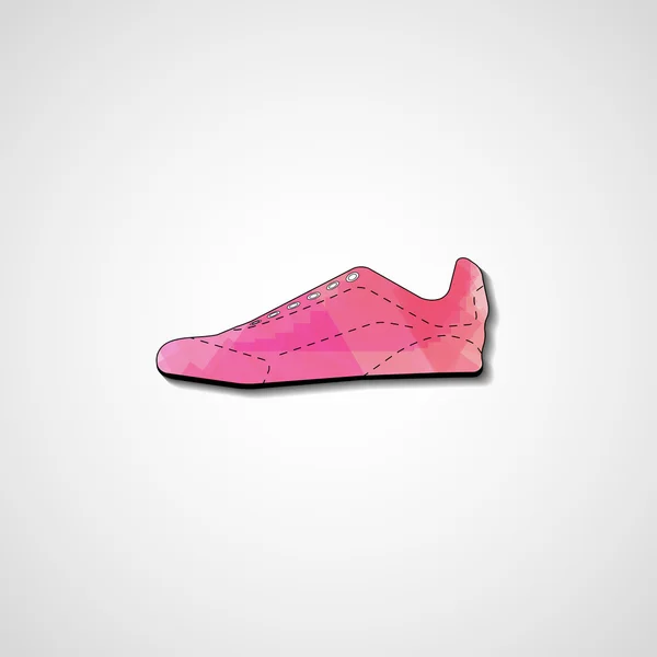 Ilustración abstracta en zapatillas de deporte — Vector de stock