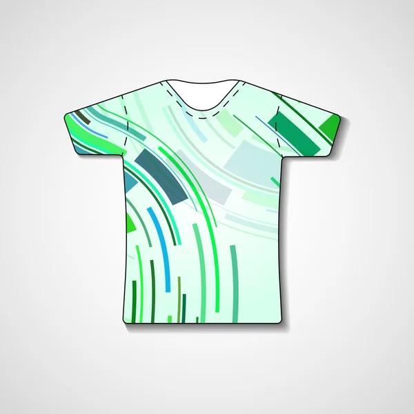 Ilustración abstracta en camiseta — Archivo Imágenes Vectoriales