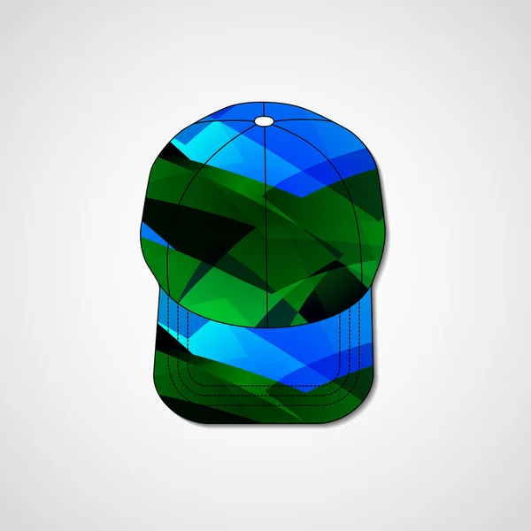 Abstract illustration on peaked cap — Stock Vector