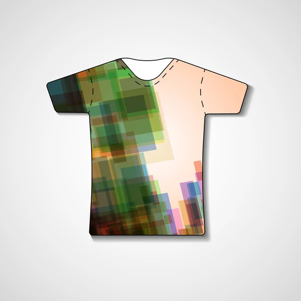 Ilustración abstracta en camiseta — Archivo Imágenes Vectoriales