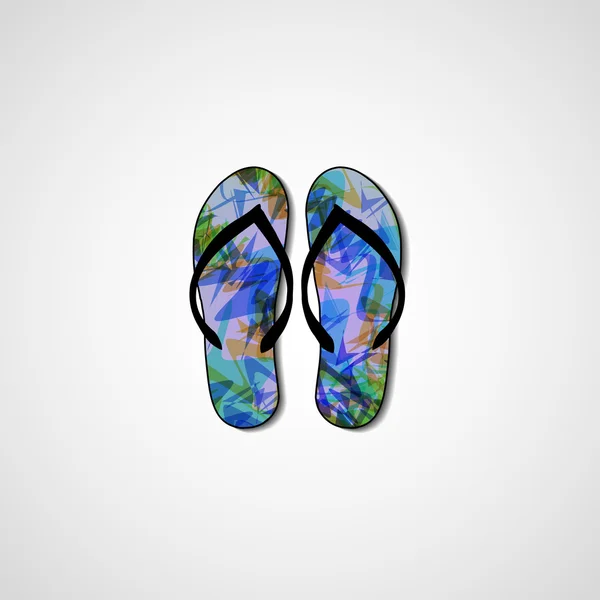 Abstracte illustratie op flip-flops — Stockvector