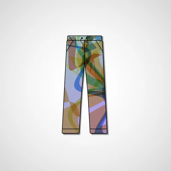 Abstracte illustratie op broek — Stockvector