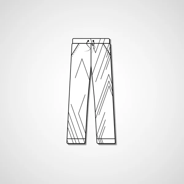 Ilustración abstracta en pantalones — Vector de stock