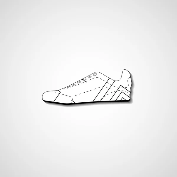 Abstracte illustratie op sneakers — Stockvector