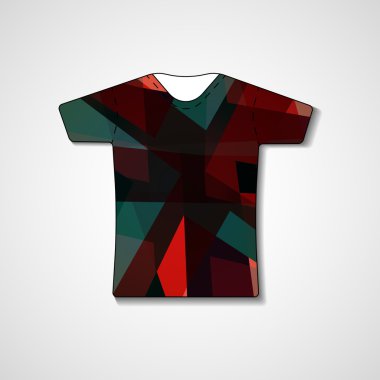 t-shirt üzerinde soyut resim