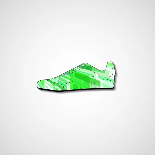 Ilustración abstracta en zapatillas de deporte — Vector de stock