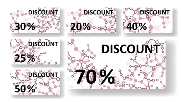 Dna discount cards — Stock Vector