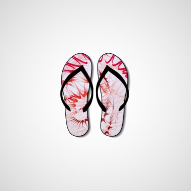 soyut resim üzerinde flip flop