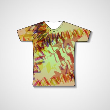 t-shirt üzerinde soyut resim
