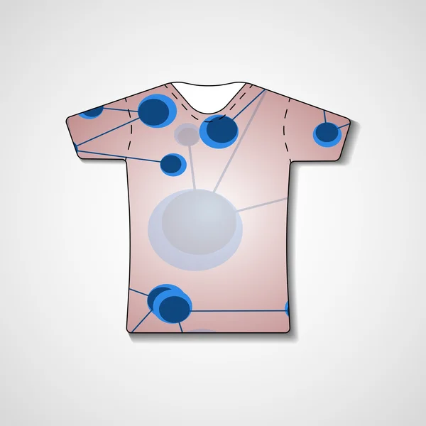 Abstracte illustratie op t-shirt — Stockvector