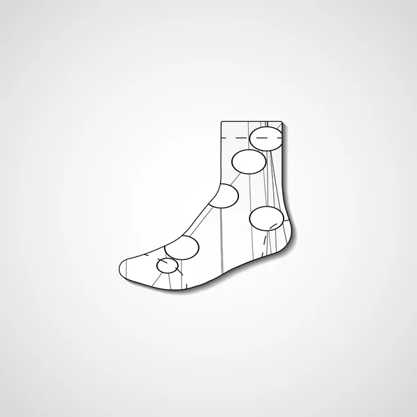 Illustration abstraite sur chaussette — Image vectorielle