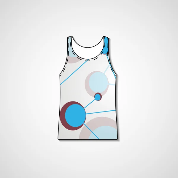 Abstracte illustratie op singlet — Stockvector