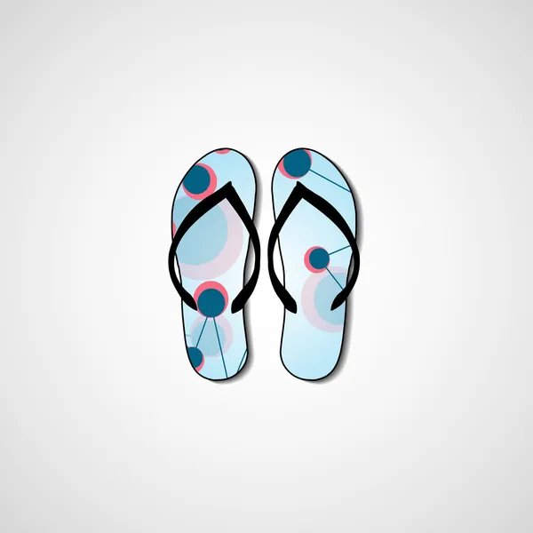 Abstrakta illustrationen på flip flops — Stock vektor