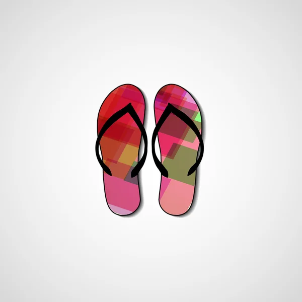 Soyut resim üzerinde flip flop — Stok Vektör