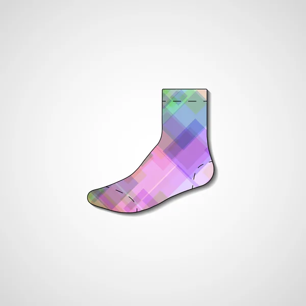 Ilustración abstracta en calcetín — Vector de stock