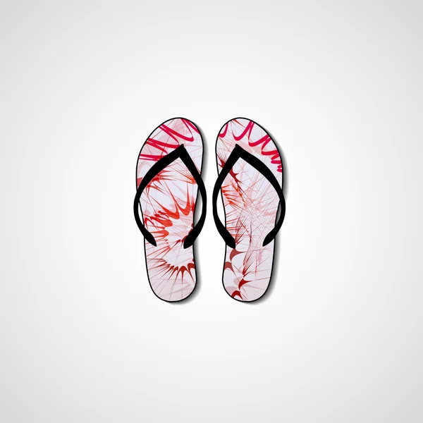 Abstrakte Illustration auf Flip Flops — Stockvektor