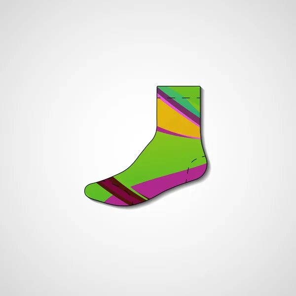 Illustration abstraite sur chaussette — Image vectorielle