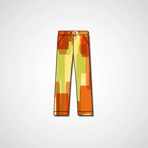 Abstract illustration on pants — Stock Vector