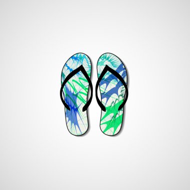 soyut resim üzerinde flip flop