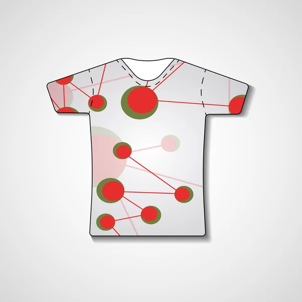 Ilustración abstracta en camiseta — Vector de stock