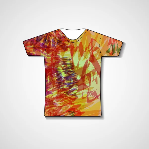 Ilustración abstracta en camiseta — Vector de stock