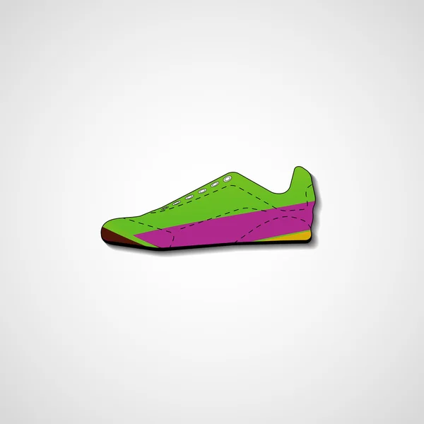 Ilustración abstracta en zapatillas de deporte — Vector de stock