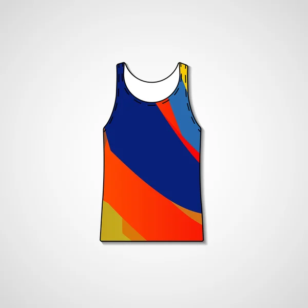 Abstrakta illustrationen på singlet — Stock vektor