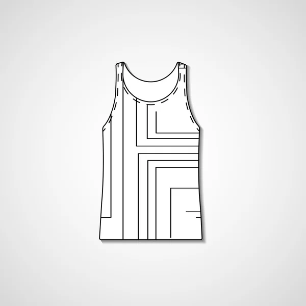 Abstracte illustratie op singlet — Stockvector