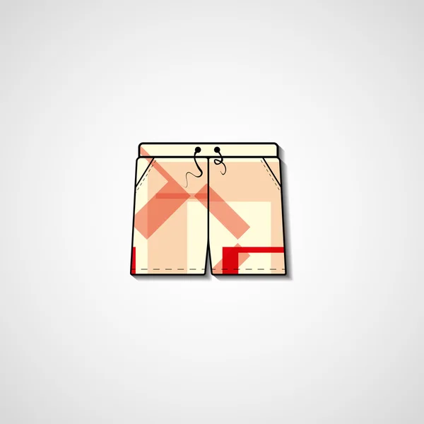 Abstracte illustratie op korte broek — Stockvector