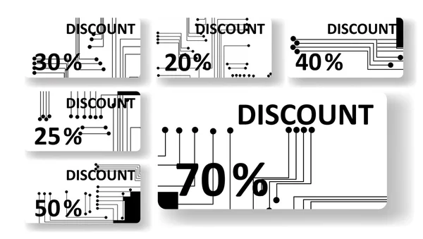 Circuito schede sconto — Vettoriale Stock