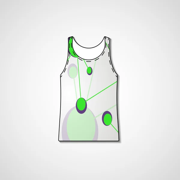 Abstract illustration on singlet — Stock Vector