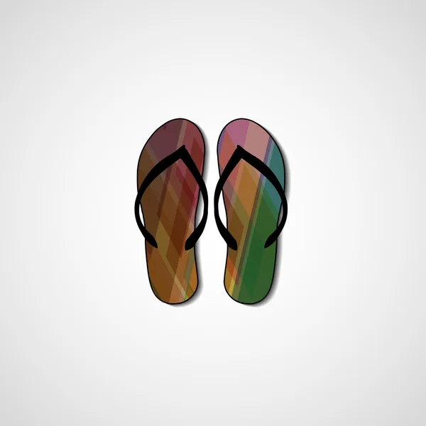 Ilustrasi abstrak pada flip flops - Stok Vektor