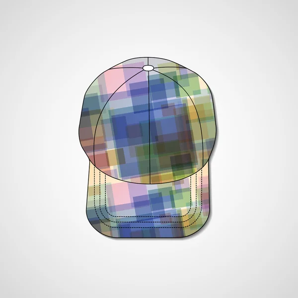 ひさしのついた帽子の抽象的なイラスト — ストックベクタ