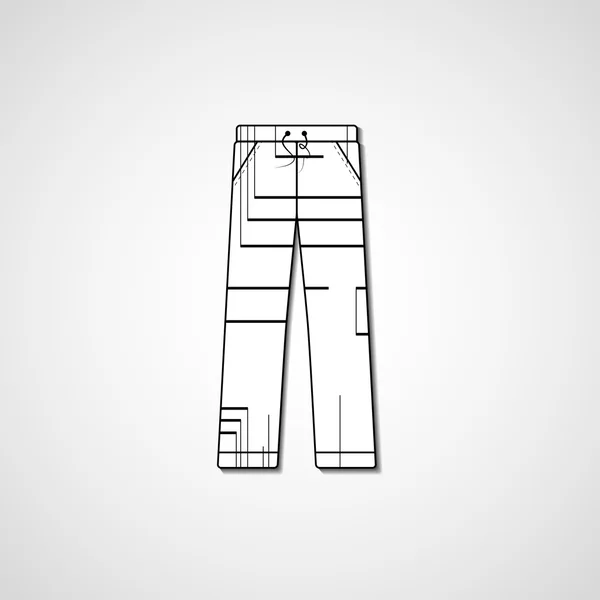 Ilustrasi abstrak pada celana - Stok Vektor