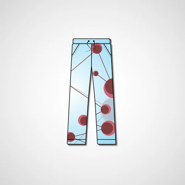 Abstracte illustratie op broek — Stockvector