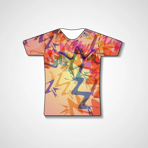 Abstracte illustratie op t-shirt — Stockvector