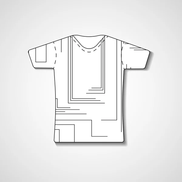 Ilustração abstrata na t-shirt — Vetor de Stock