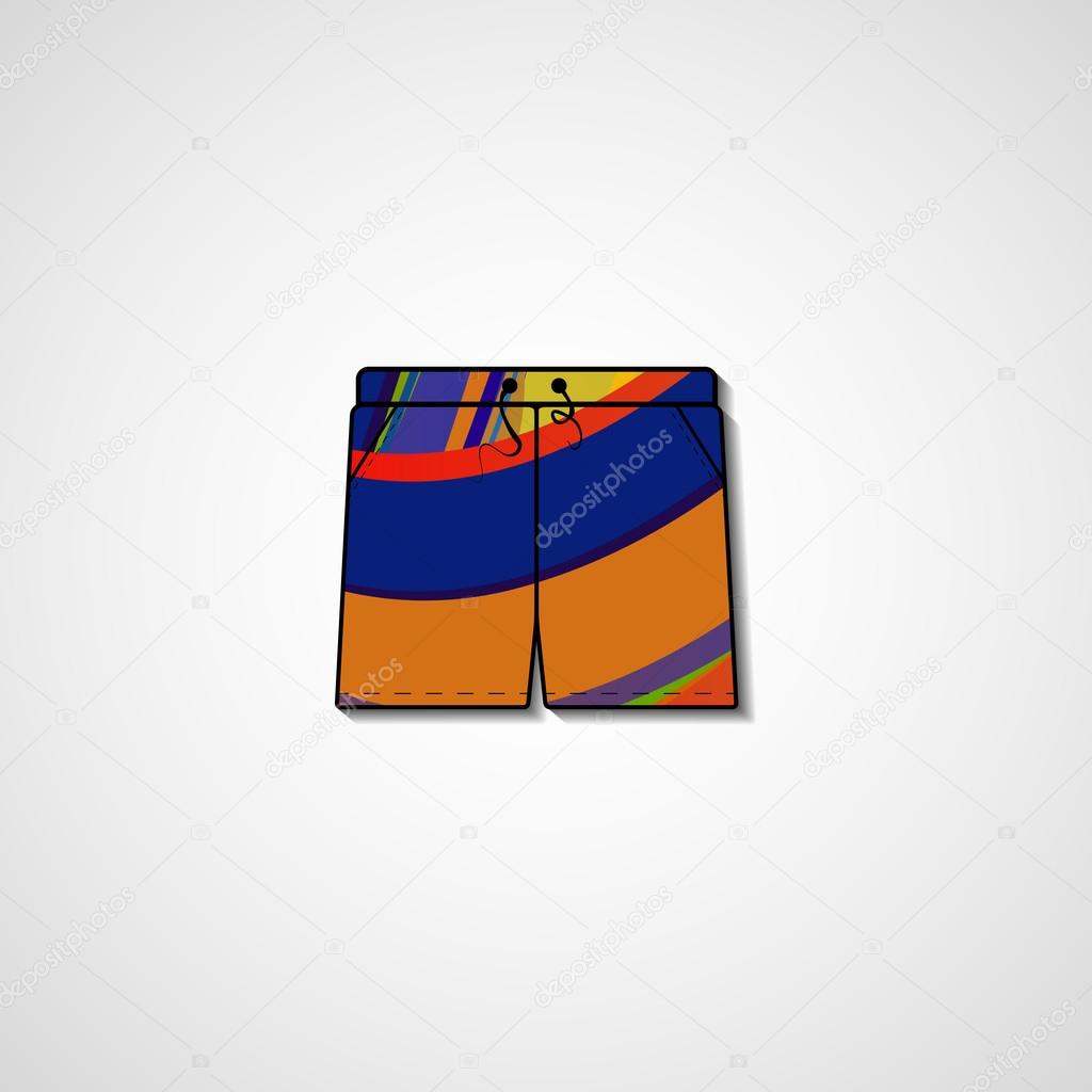 Abstract illustration on shorts