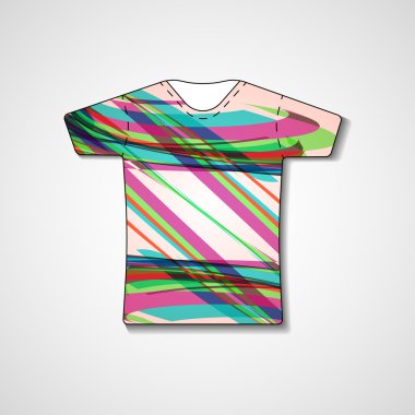 t-shirt üzerinde soyut resim