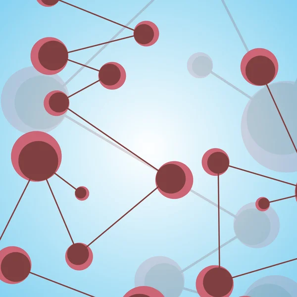 Fond de molécule, illustration colorée — Image vectorielle