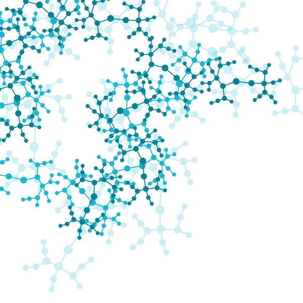 Molekül arka plan, renkli resimde — Stok Vektör