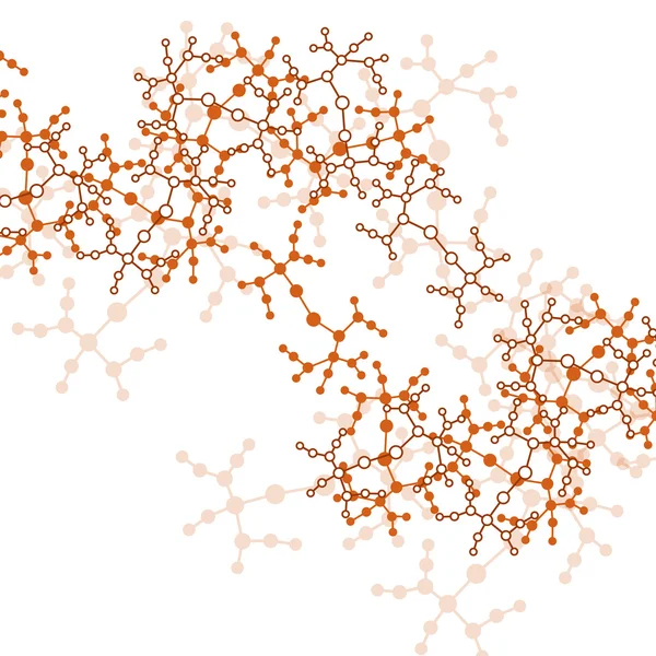 Fond de molécule, illustration colorée — Image vectorielle