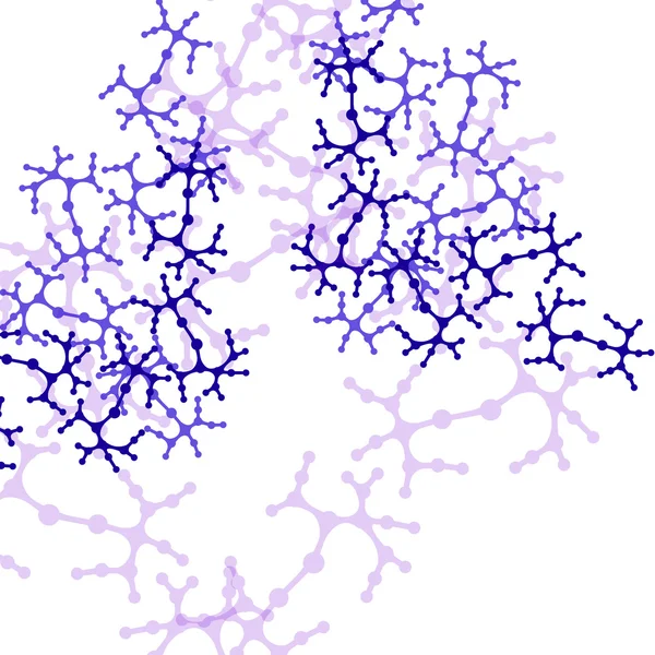 Molekula háttér, színes illusztráció — Stock Vector