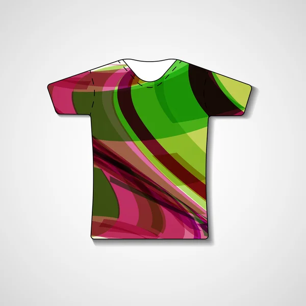 Ilustración abstracta en camiseta — Archivo Imágenes Vectoriales