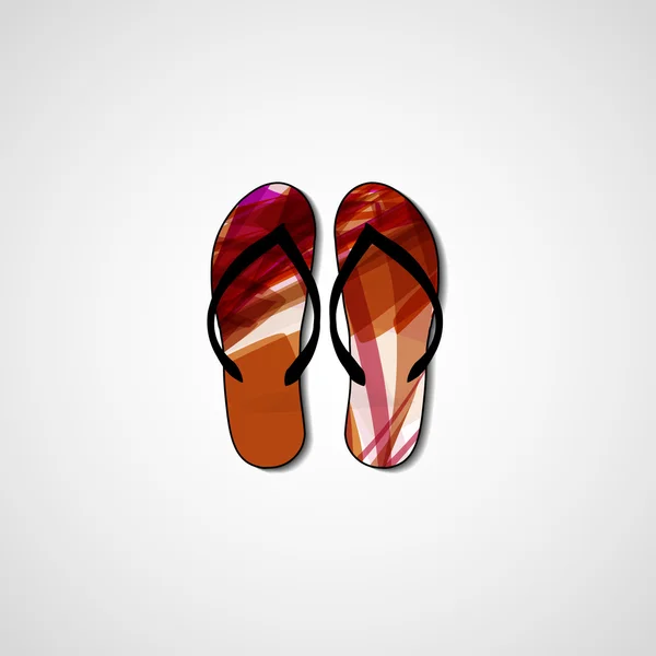 Abstrakta illustrationen på flip flops — Stock vektor