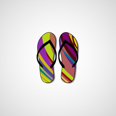 soyut resim üzerinde flip flop